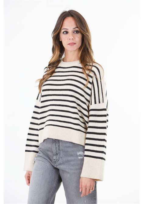 Maglia girocollo cropped rigata ROBERTO COLLINA | Maglie | A37001A3702